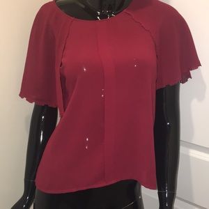 Burgundy blouse